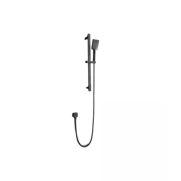 Matte Black Stainless Steel Handheld Shower Kit, 26 Inch Adjustable Slide Bar with 59 Inch Flexible Multi-Spray Water Saving Shower Hose Set