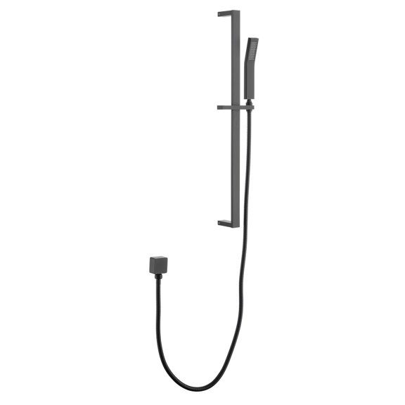 Matte Black Stainless Steel Handheld Shower Set, 28 Inch Adjustable Slide Bar with 59 Inch Flexible Hose Multi-Spray Water Saving Shower Kit