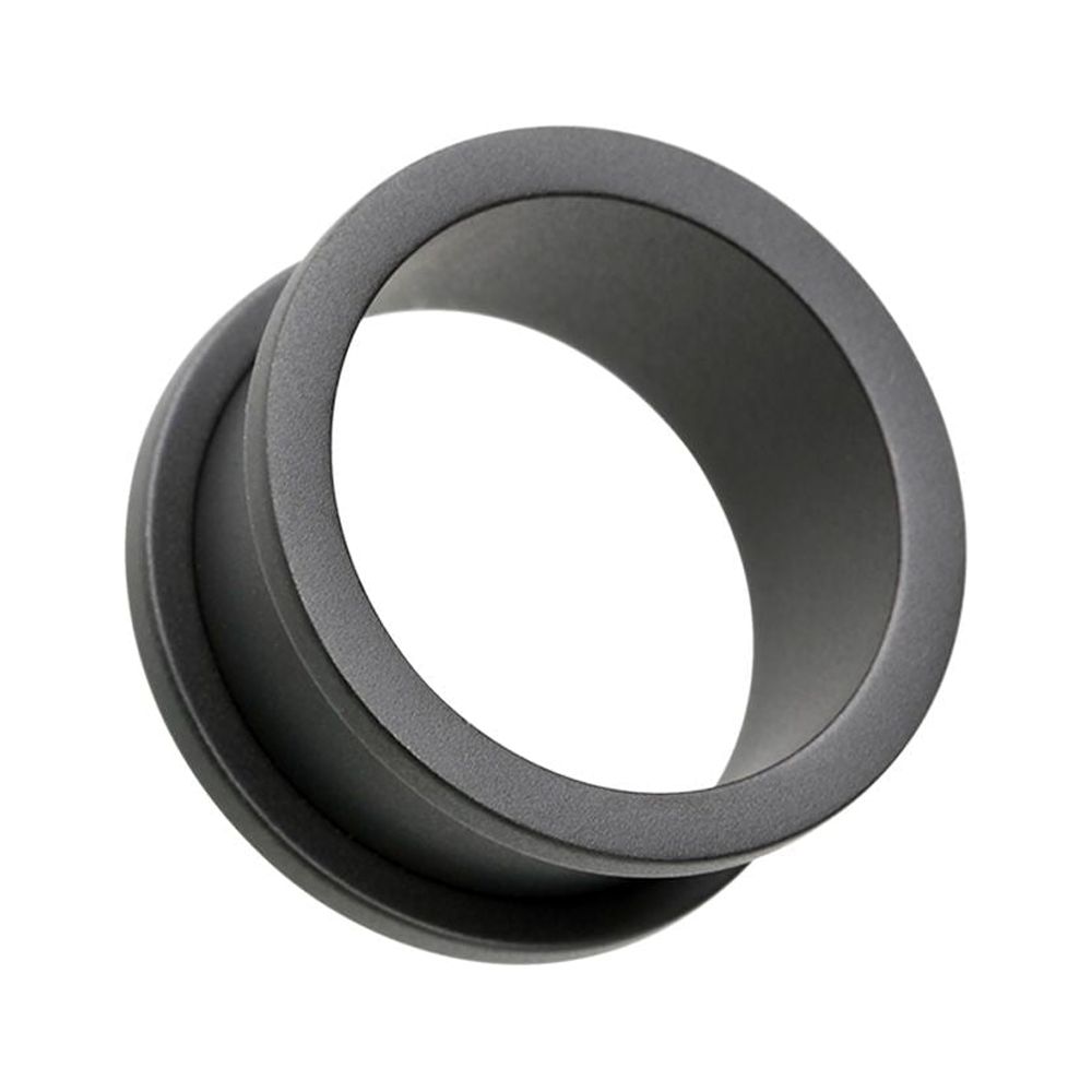 Matte Black Steel ScrewFit Ear Gauge Tunnel Plug