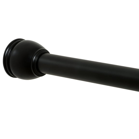 Matte Black Tension Shower Curtain Rod, 26" - 76", Zenna Home NeverRust Rustproof Aluminum