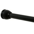 Matte Black Tension Shower Rod, 26" 76", Zenna Home NeverRust