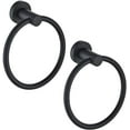 thumbnail image 1 of Matte Black Towel Rings (2 Pack) - Modern Hand Towel Holders for Bathroom Wall - Round Stainless Steel Bathroom Towel Racks - Black Towel Hangers for Bathroom. - Towel Rack Bathroom, 1 of 5