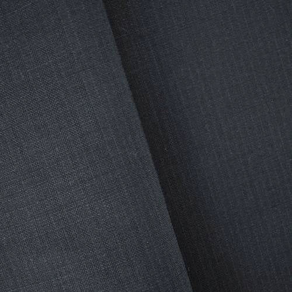 Matte Black Tropical Wool Blend Suiting, Fabric By the Yard