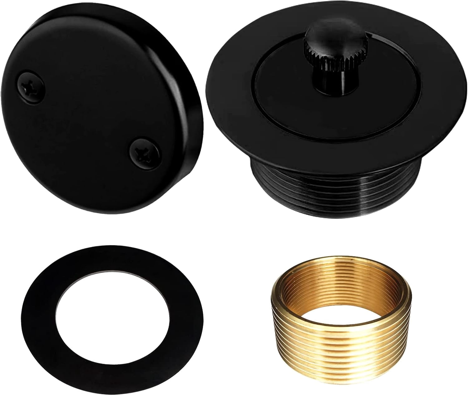 Matte Black Tub Drain Kit - Black Bathtub Drain Kit - Lift Turn Twist ...
