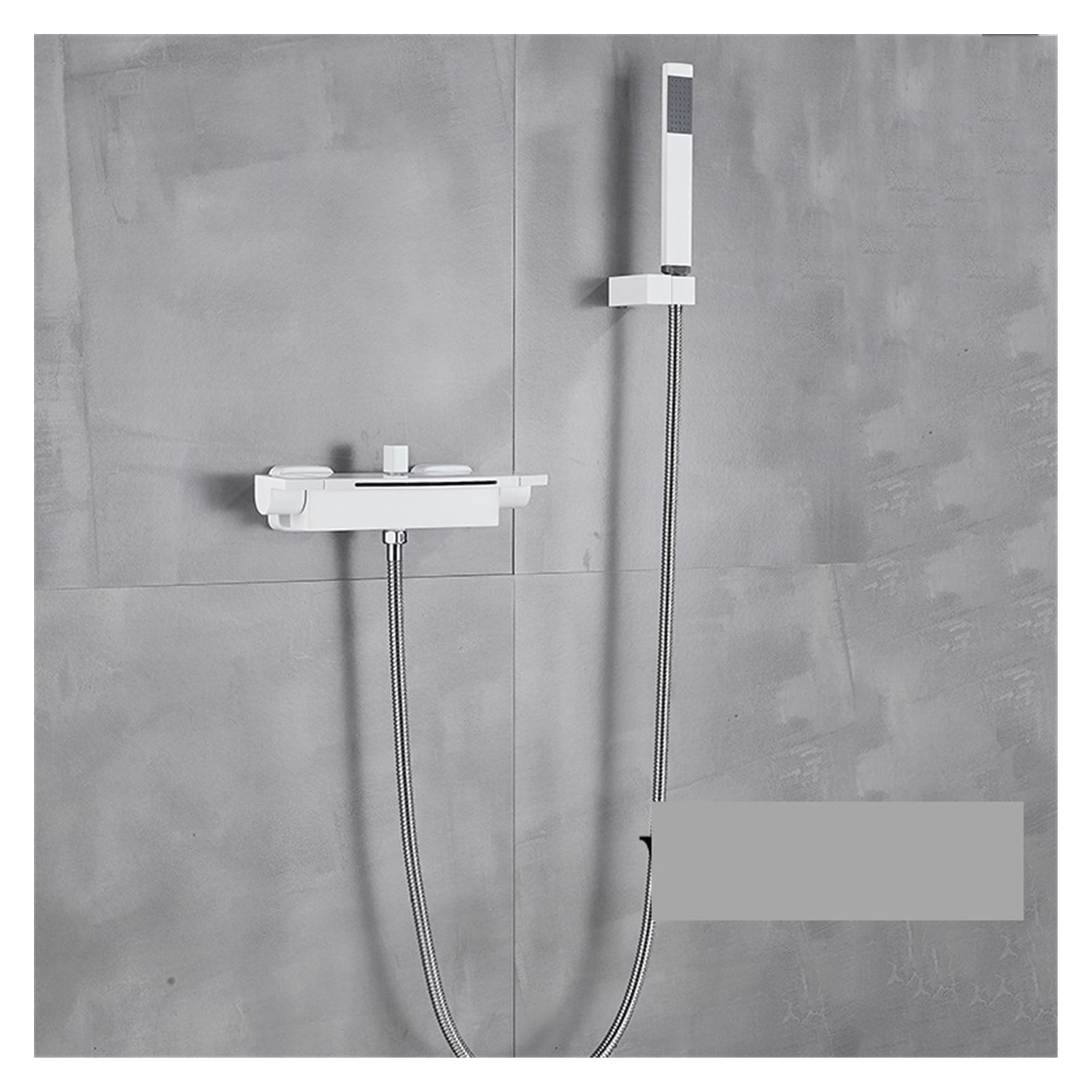Matte Black Waterfall Spout Bathtub Faucet Hot and Cold Water Mixer Faucet Bathroom Faucets Wall-mounted Bathtub Mixers Taps