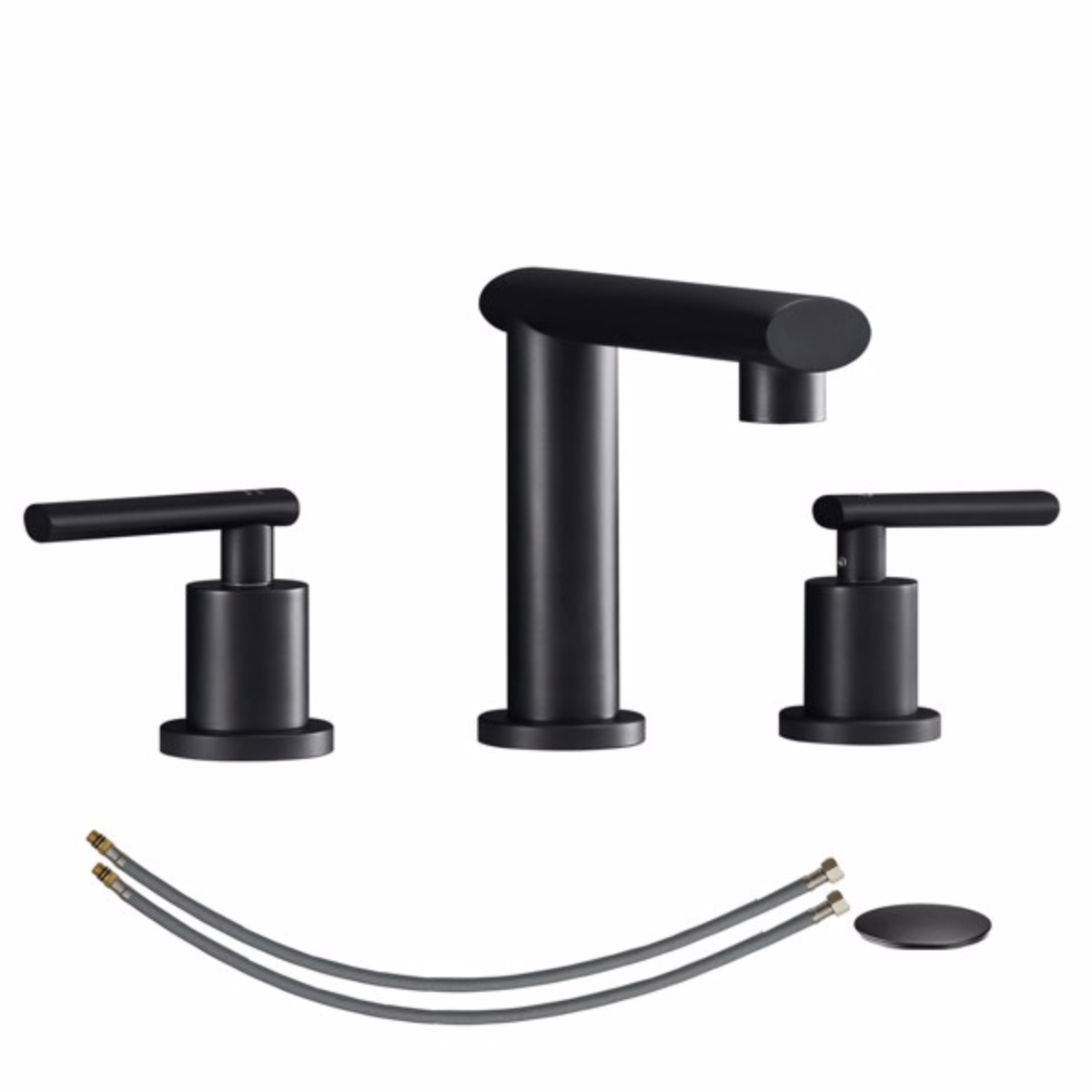 Matte Black Widespread Bathroom Faucet Waterfall Bathroom Faucets for