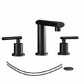 Matte Black Widespread Bathroom Faucet Waterfall Bathroom Faucets for
