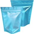 Matte Blue Re Sealable Stand Up Pouches With Translucent Window For matte-blue-re-sealable-stand-up-pouches-with-translucent-window-for