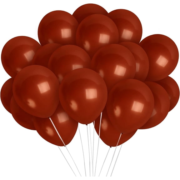 Matte Brown Balloons - 12 Inch Latex Balloons - 100 Pack