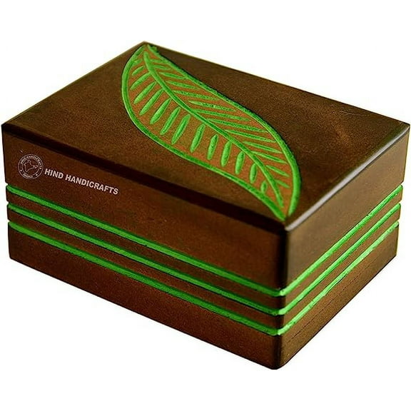 Matte Brown Border Engraved Wooden Box Funeral Cremation Urns for Human Ashes Adult, Rosewood Burial Urns for Columbarium, Keepsake Urn (Medium -7" x 5.5" x 3.5" - 100lbs or 45kg)