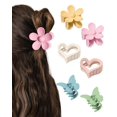 thumbnail image 1 of Matte Butterfly Hair Claw Clips for Women Girls - 6 PCS Non-Slip and Strong Hold Hair Clips for Thin/Medium/Thick Hair, 1 of 14
