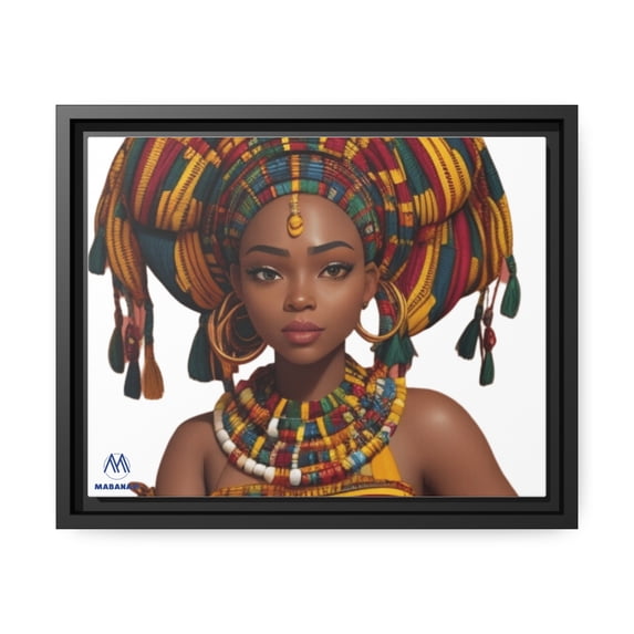 Matte Canvas, Black Frame, Sleek and Beautiful Black Pinewood Framed Print