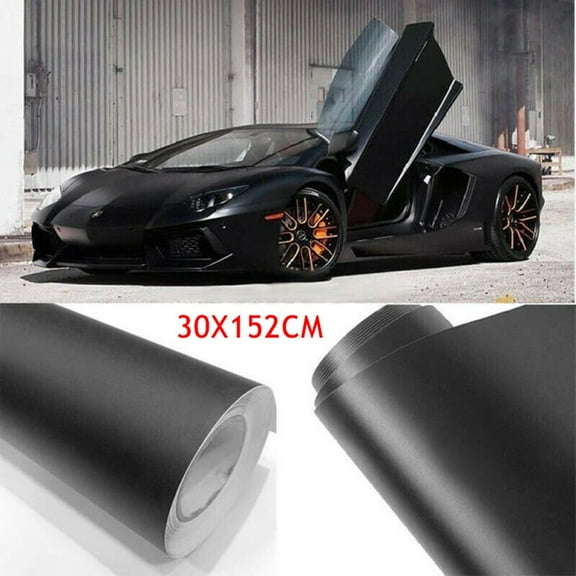 Matte Car Film Protector Sticker 30*152CM Auto Body Car Decal Flat Free Vinyl Wrap 1pcs Black Bubble Brand New