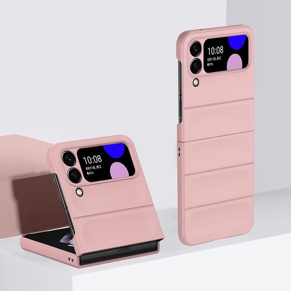 Matte Case for Samsung Galaxy Z Flip 3, Luxury Ultra Slim Frosted PC Back with Shock-Absorbing Drop Protective Anti-falling Phone Case Cover for Samsung Galaxy Z Flip 3 5G, Pink