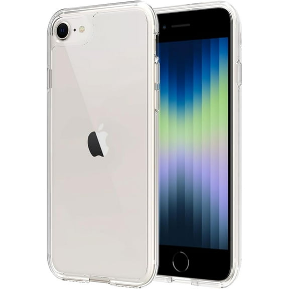 Matte Case for iPhone Case,Shockproof Protective Hard Back Slim Case for iPhone Case inch,Frosted Translucent Back Phone Cover, Anti-Fingerprint (Clear Crystal, SE3/SE2/8/7)