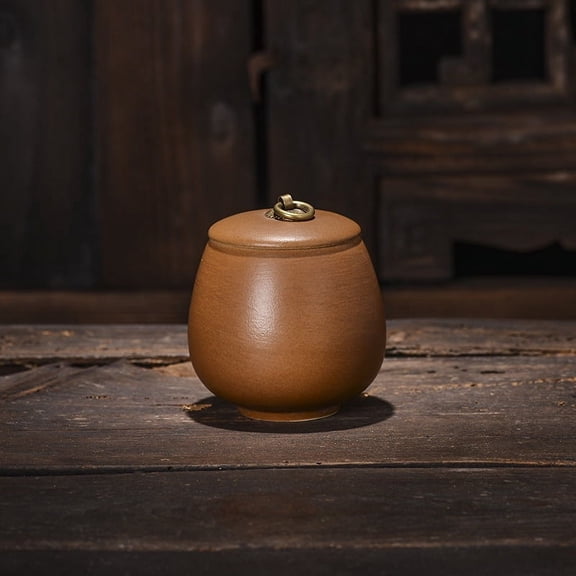 Matte Ceramic Sealed Tea Caddy with Lid Moisture-proof Portable Mini Jar Storage Box Coffee Bean Candy Storage Container Home