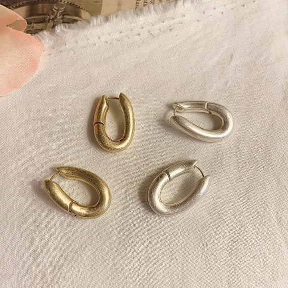 Matte Chunky Hoop earrings