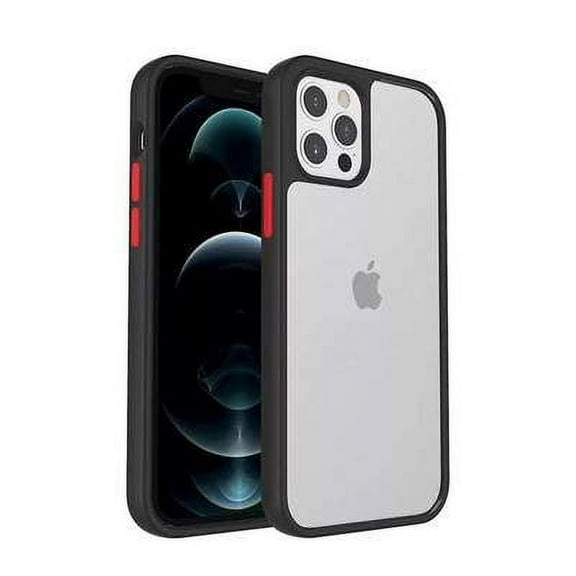 Matte Clear Compatible for iPhone 13 Pro Case 6.1 Inch-Designed for iPhone 13 Pro Phone Case Mist Series Shockproof (Black)