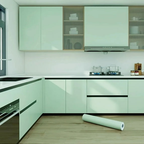 Matte Contact Paper PVC DIY Self-adhesive Waterproof Wallpaper Renovation Kitchen Cabinets Decorative Films Vinyl Wall Stickers