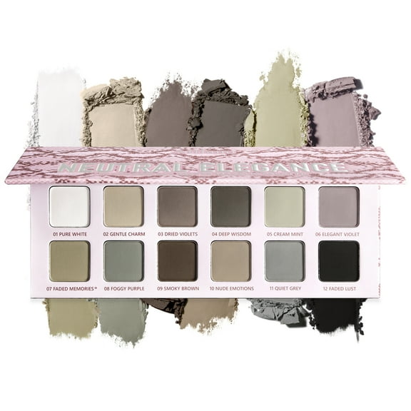 All Matte Eyeshadow Palette No Shimmer 12 Shade for Mature Skin, DE'LANCI Brown Gray Eye Makeup Palettes, Natural Nude Eyes Shadow Pallet with Mirror, Talc Free, Hypoallergenic, Vegan