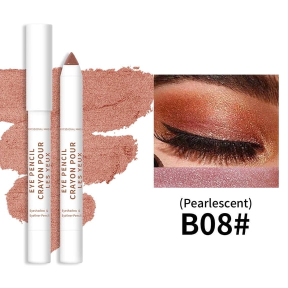 Matte Eyeshadow Stick 20 Colors Creamy Long Lasting Waterproof Shimmer Metallic Eye Shadow Pencil Smudge Proof Blendable Portable Eye Makeup Stick for Daily Use