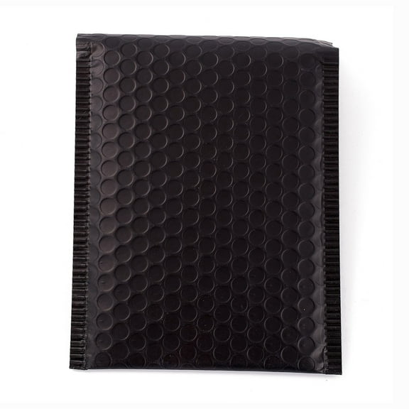 Matte Film Package Bags Mailer Padded Envelopes Rectangle Black 22.5x15x0.5cm for DIY