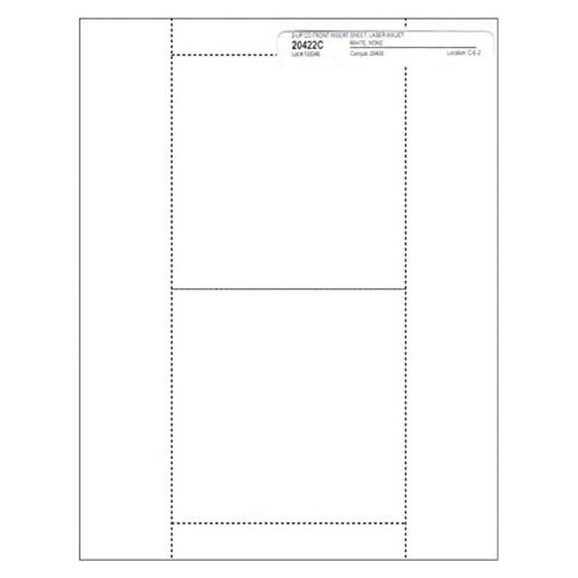 Matte Finish Front Booklet Jewel Case Inserts for Standard/Slim Jewel