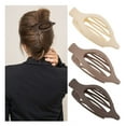 thumbnail image 1 of Matte Flat Hair Clips for Women - No-Slip Duckbill Claw Clips for Thick/Thin Hair (3Pcs 4.7", Multicolor), 1 of 7