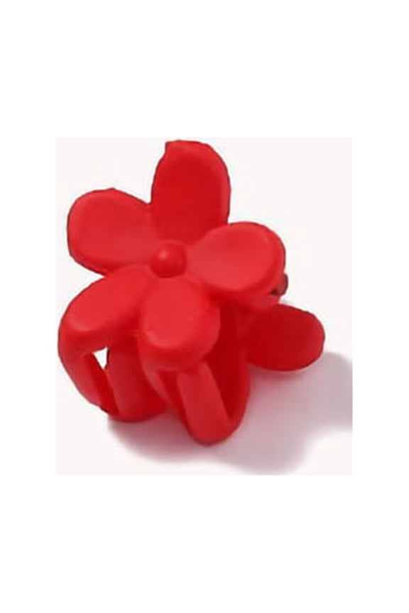 Matte Flower Hair Claw Clips Claw Clips for Thick Hair,Non-Slip Strong Hold Hair Styling Accessories for Wedding Party Birthday for Medium to Thick Haired Women and Girls red one