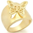 thumbnail image 1 of Matte Gold & Gold Brass Ring with No Stone, Size 6, 1 of 1