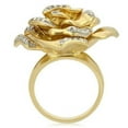 thumbnail image 1 of Matte Gold & Rhodium Brass Ring with AAA Grade CZ in Clear for Women Style 0W250, 1 of 4