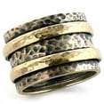 thumbnail image 1 of Matte Gold & Rhodium Brass Ring with No Stone for Women Style 6X093, 1 of 1