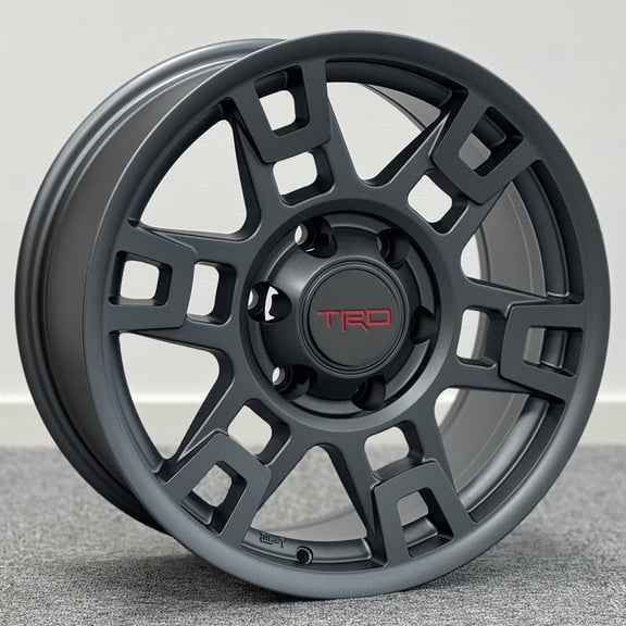 Matte Gunmetal Gray Toyota TRD Style Aluminum Wheel, 17 x 8 Inch Rim, 1 Piece
