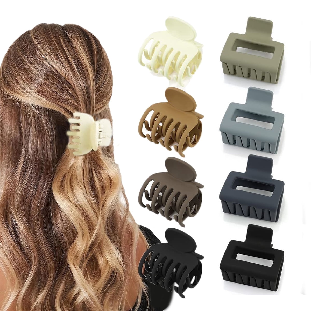 6 Pack Double Claw Hair Clips Strong Hold Non Slip Jaw Clamps for Thin Fine Amazon.com: 2.8 Inch Medium Octopus Hair Clips for Women  main image 4