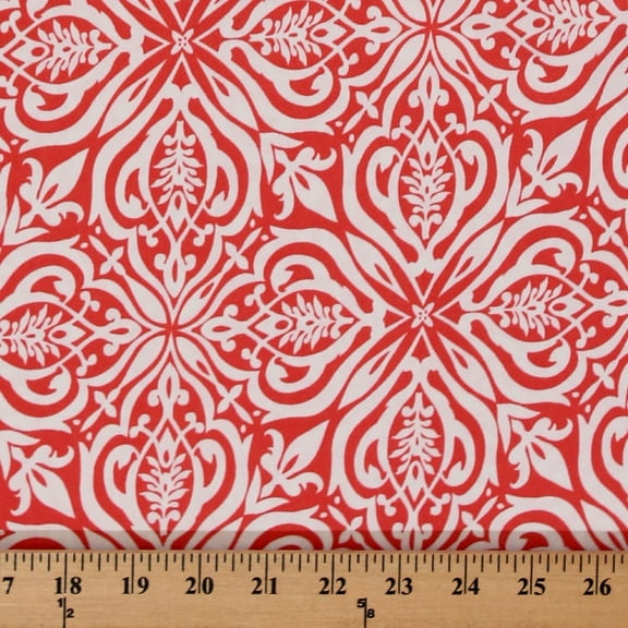 Matte' Jersey Floral Flowers Design Pink White Polyester Blend Fabric Print by the Yard (2092L-2N)