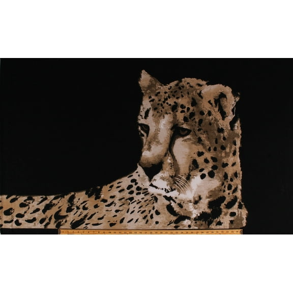 Matte Jersey Panel 35" X 60" Cheetah Animal Wildcat Wildlife Nature Print Jersey Spandex Stretch Fabric Sold by the Panel (3602F-1A)