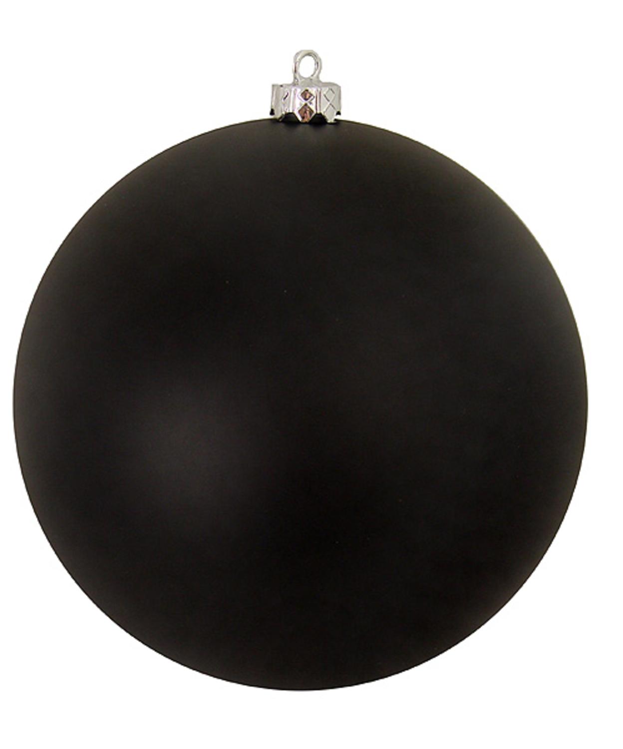 Matte Jet Black Commercial Shatterproof Christmas Ball Ornament 6" (150mm) - image 1 of 2