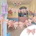 thumbnail image 1 of Matte Korean Style Macaron Bow Aluminum Foil Balloons - 61st Birthday Party Decorations for Children's Day and Kindergarten Events, Set of 5 (Pink), 1 of 6