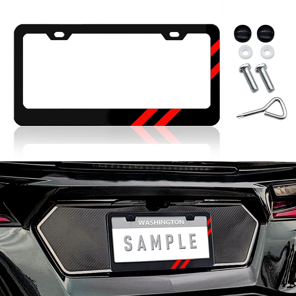 Matte License Plate Frames Aluminum Alloy License Plate Cover Holder