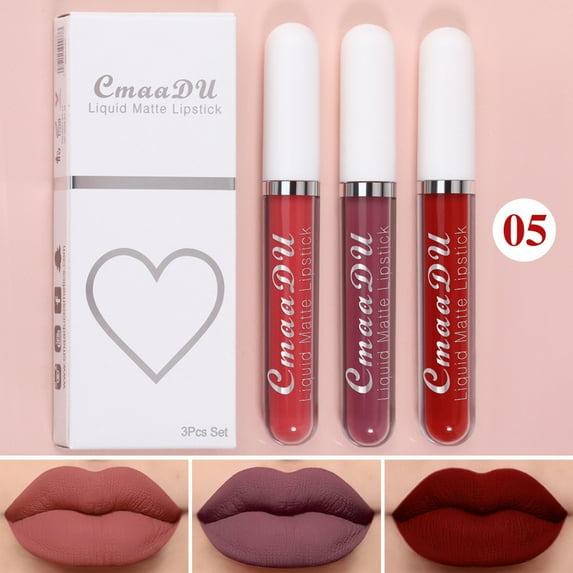 Matte Lip Glaze, Non-Stick Cup Lip Gloss, Long-Lasting Kiss-Proof Lip Shine, Pearl Sequins Packaging, Shiny Finish, Soft and Colorful Lips, Portable Size