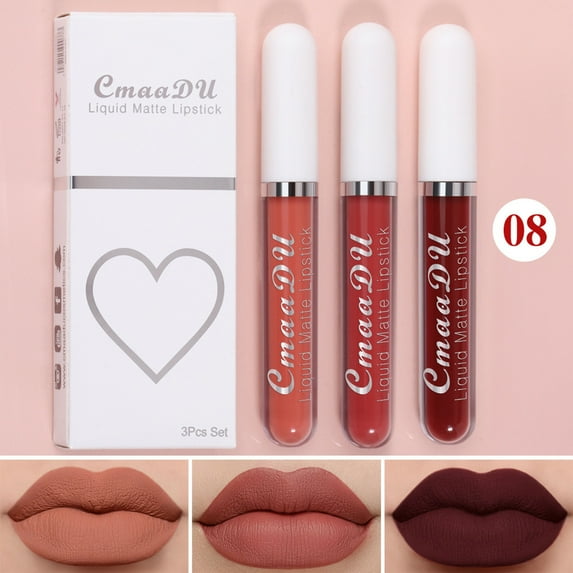 Matte Lip Glaze, Non-Stick Cup Lip Gloss, Long-Lasting Kiss-Proof Lip Shine, Pearl Sequins Packaging, Shiny Finish, Soft and Colorful Lips, Portable Size