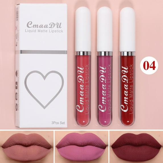 Matte Lip Glaze, Non-Stick Cup Lip Gloss, Long-Lasting Kiss-Proof Lip Shine, Pearl Sequins Packaging, Shiny Finish, Soft and Colorful Lips, Portable Size