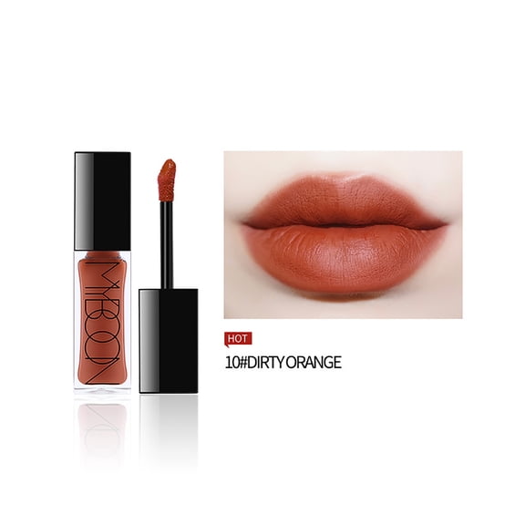 Matte Lip Gloss, Long Lasting Lip Color, Non-Sticky Velvet Texture Lip Gloss with Moisturizing Matte Finish, Smooth Application, Strong Makeup Holding Power, Natural Soft Feel