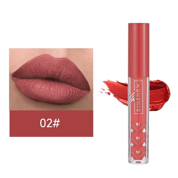 Matte Lip Gloss, Non Fading Lip Gloss, Long Lasting Non Sticky Lip Gloss for All Skin Types, Soft Smooth Matte Finish Makeup