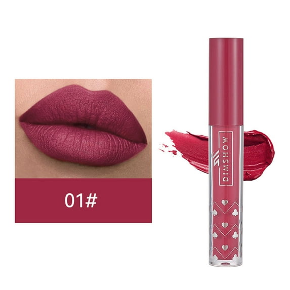 Matte Lip Gloss, Non Fading Lip Gloss, Long Lasting Non Sticky Lip Gloss for All Skin Types, Soft Smooth Matte Finish Makeup