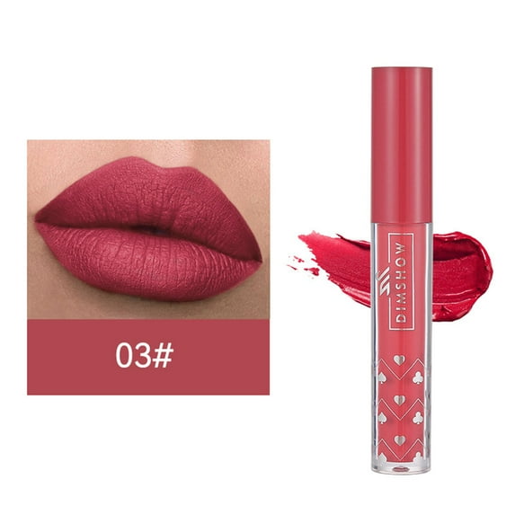 Matte Lip Gloss, Non Fading Lip Gloss, Long Lasting Non Sticky Lip Gloss for All Skin Types, Soft Smooth Matte Finish Makeup