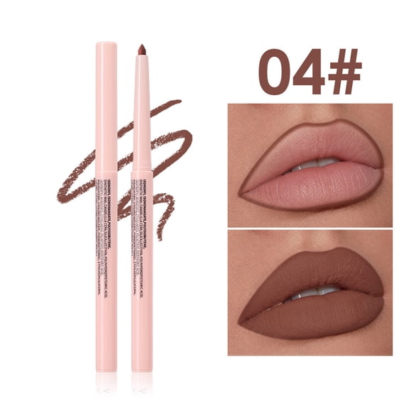 Matte Lip Liner Pencil 2g, Warm Brown Creamy Lip Contour Lip Definer, Longwear Smudge Resistant Lip Pencil for Lip Makeup