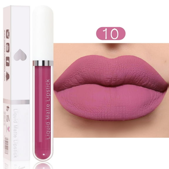 Matte Lipstick Long Lasting,Lip Stick Long Lasting Waterproof,18-color Matte Non-stick Cup Lipstick Long Lasting Lip Gloss,Matte Liquid Lipstick Makeup Set,Long Lasting Waterproof Lip Gloss(D)