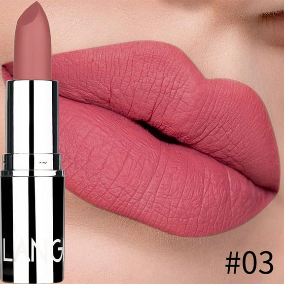 Matte Lipstick, Non-Stick Lipstick, Long-Lasting Intense Matte Lip Color, Precise Application Slim Bullet Lipstick, Rich Pigmented formula, Smooth Matte Finish, Vibrant Opaque Shades