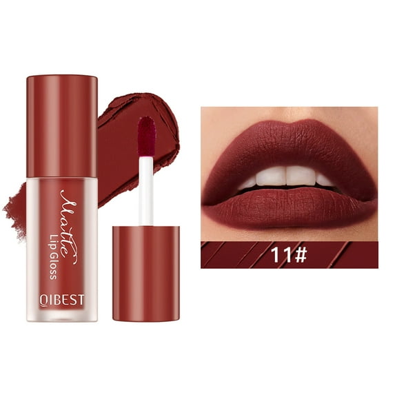 Matte Lipstick, Non-stick Lip Glaze, Long-lasting Velvet Natural Lip Mud Lip Gloss, Light Texture Even Colouring Non-fading Smooth Matte Finish